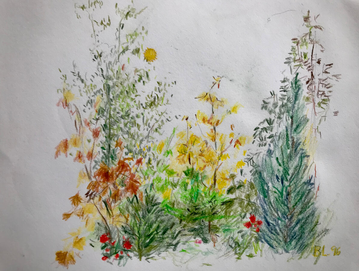 Im Garten. 18 x 23