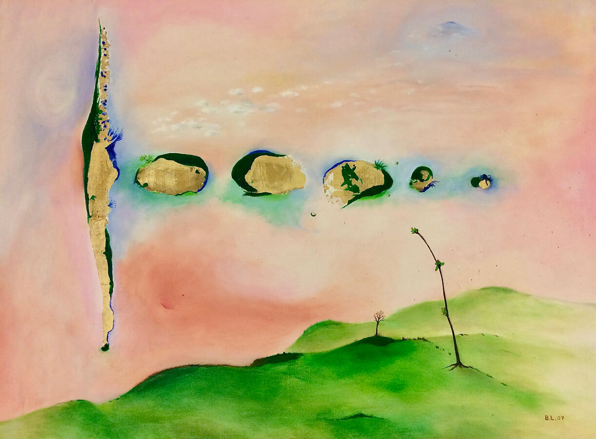 Grünes Land 80 x 100 cm